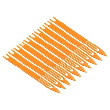 10pcs Netting Needle Shuttles 6# Plastic Fishing Net Repair Mending Tool, Orange