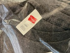 Hanes Men L Crew neck T-Shirt 4-Pack ComfortSoft 50 Cotton Charcoal Heather NIP