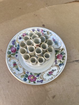 Rare Dresden Saxony Floral Porcelain Cigarette Holder By Carl Thieme