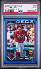 2024 Topps Chrome #48 Matt Mclain Blue Refractor #/150 PSA 9