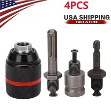 Portable 13mm Metal Drill Chuck 1/2 in Mount Self Locking Keyless Drill Chuck US