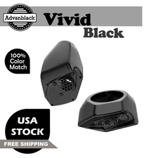 Advanblack 6.5" Speaker Pods VIVID BLACK/GLOSSY BLACK Fits Harley King Tour Pack