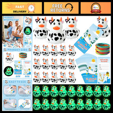 144 Pcs Glow in the Dark Rubber Ducks Set - Mini Cruise Party Favors, Tags Ban