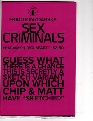 Sex Criminals #11 Chip Zdarsky Image Comics 2015 sealed NM- Possible Sketch Copy