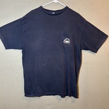Vtg Nautica Paddles Pocket T-shirt Blue XL 90's Unisex Made In USA