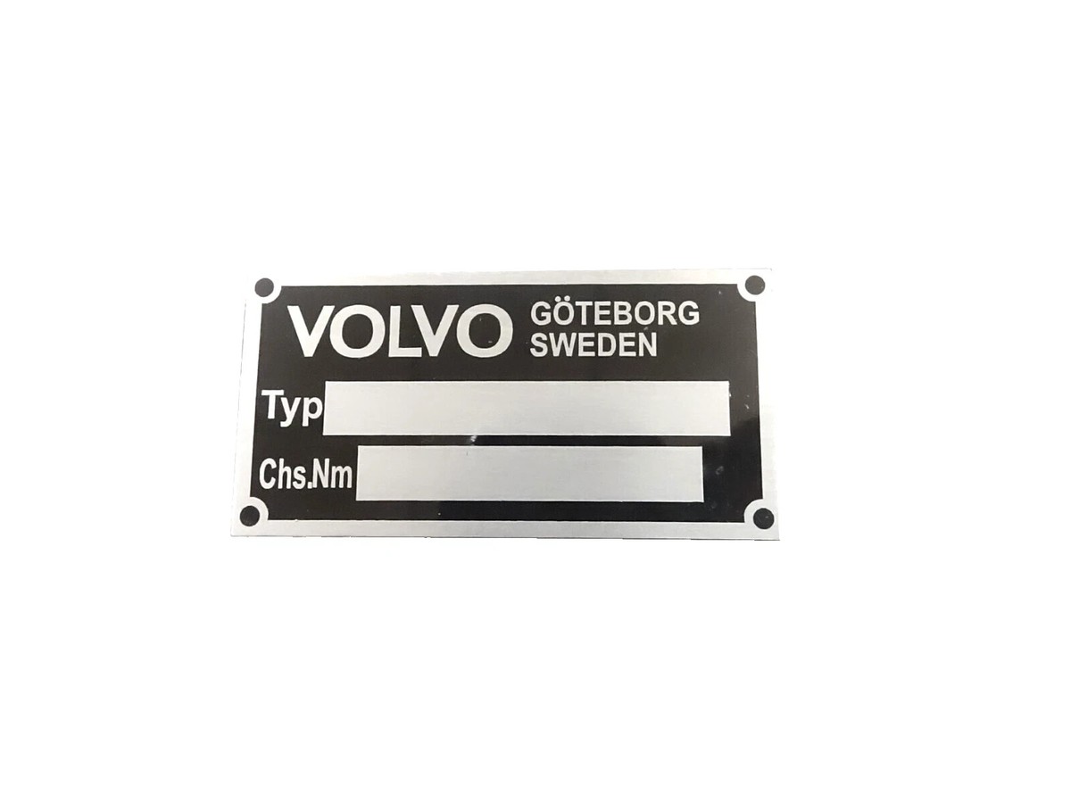 【新品未使用】VOLVO SERVICEサインプレート DATA PLATE FITS VINTAGE CLASSIC VOLVO TRUCK #V408-8 | eBay