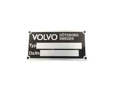 DATA PLATE FITS VINTAGE CLASSIC VOLVO TRUCK #V408-8 | eBay