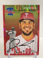 2023 Topps Chrome Platinum Darick Hall RC Red Lava Refractor /5 Phillies SSP