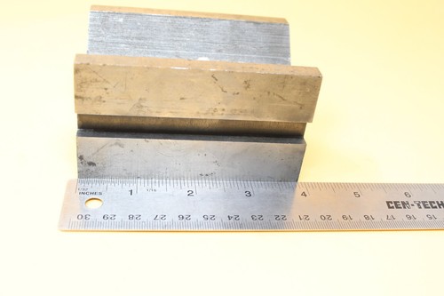 Vintage Maschinist Metall Stahl 4" lang Vee V-Block - Bild 8 von 10