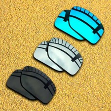 3 Sets Lenses Replacement for-Oakley Double Edge Polarized-Black Silver Ice Blue