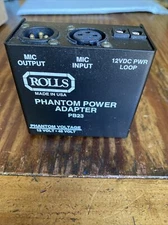 Rolls PB23 Phantom Power Adapter 12 - 48 Volt Phantom Voltage - No Power Supply