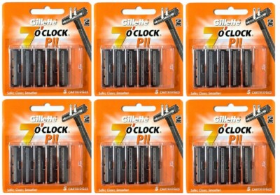 Gillette 7 Oclock PII Trac II Razor Blade Refills, No Lube Strip, 30 Cartridges