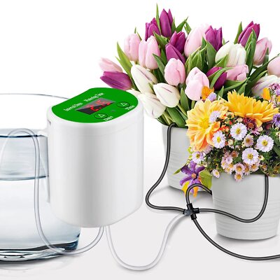Automatisch Bewässerungssystem Self Watering Garten Tropfschlauch Timer Urlaub 