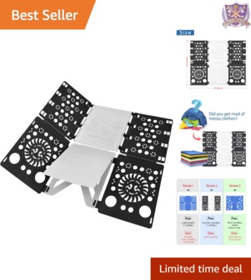 Shirt Folding Board Durable Plastic 27.56'' Tool for Adults Kids Laundry Helper