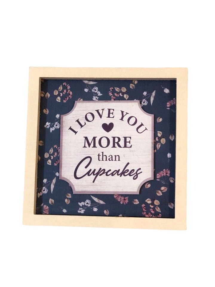 Tabletop Home Decor I Love You More Than Cupcakes Kitchen Interior Decorations - Image 4 of 4