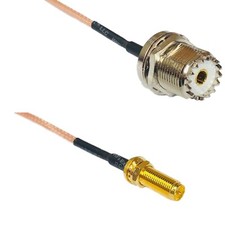 RG316 UHF Female BULKHEAD to RP-SMA Female Long RF Cable Rapid-SHIP LOT