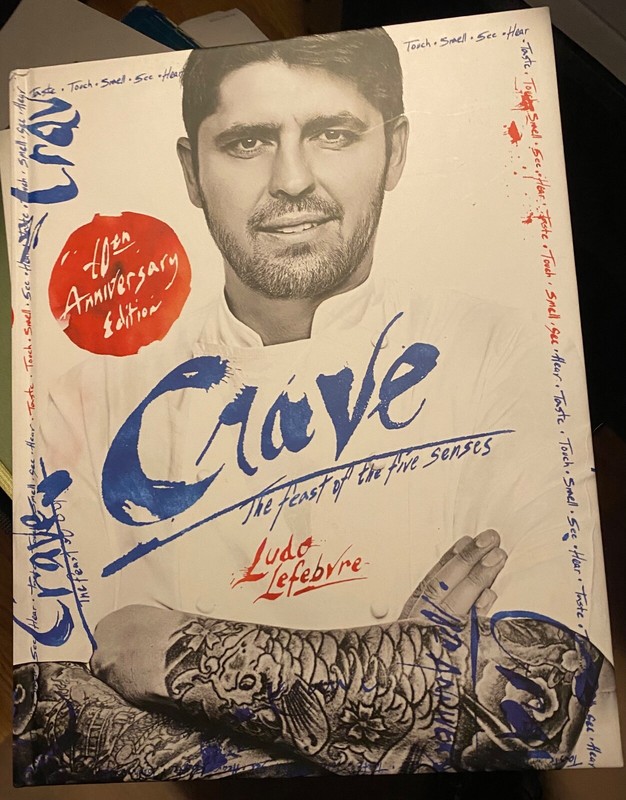 SIGNED BY AUTHOR 10th Anniversary crave the feast of the senses By Lude Lefebvre