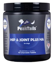 PeakTails Hip and Joint Plus HA Supplements for Dogs
