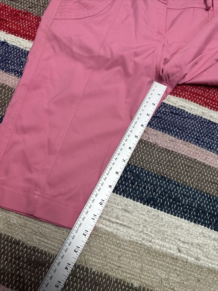 Bermuda de golfe Lija feminina 8 bolsos rosa - Imagem 4 de 4