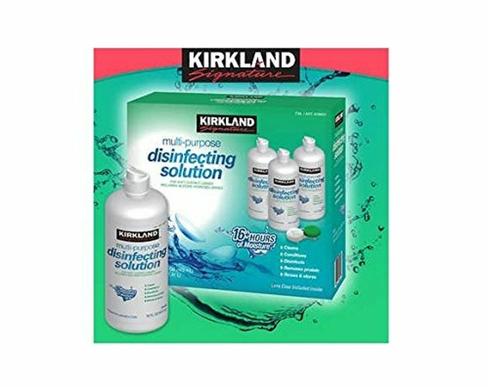 Kirkland Signature Multi-Purpose Sterile Solution for Soft Contact Lens, 3 Count
