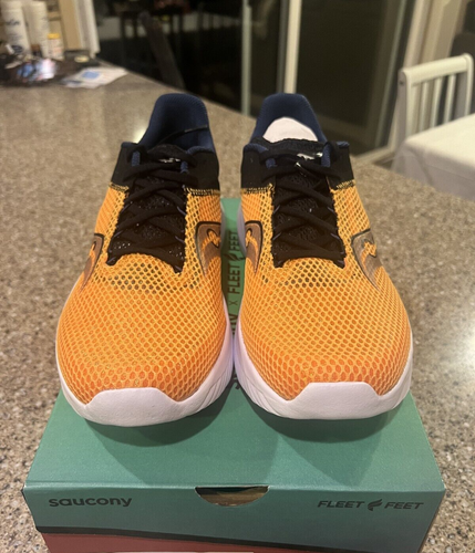 Saucony Kinvara 14 Finesse Flame Mens Orange Running Shoes Sneakers Size 10.5-14 - Picture 2 of 5