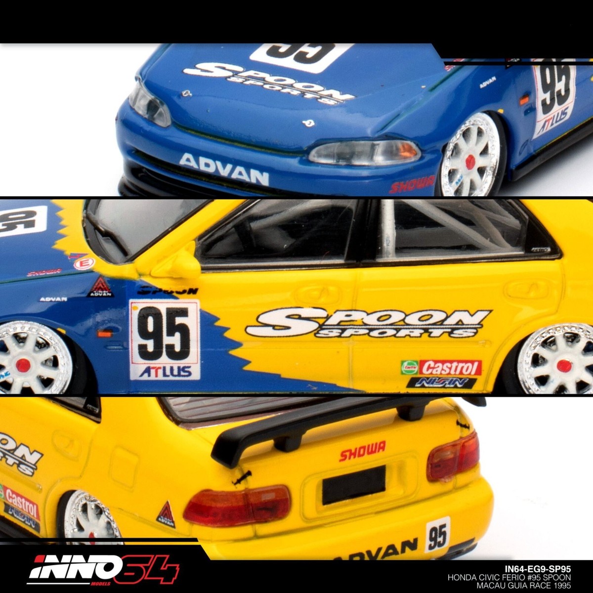INNO64 香港クラシックムービーカー 1995 Inno64 Mitsubishi Evolution EVO III 3 Hong Kong Classic