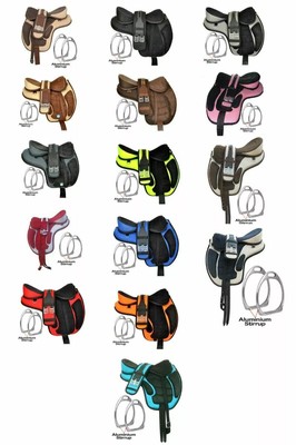 Synthetic Treeless Freemax English Horse Saddle With Free Aluminum Stirrup