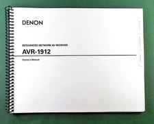 Denon AVR-1912 Instruction Manual: Full Color & Protective Covers!