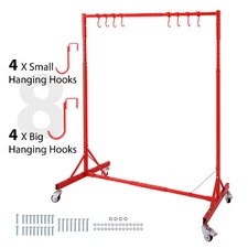 Automotive Spray Painting Rack W/8 Hooks Auto Body Paint Stand Booth Hood Parts