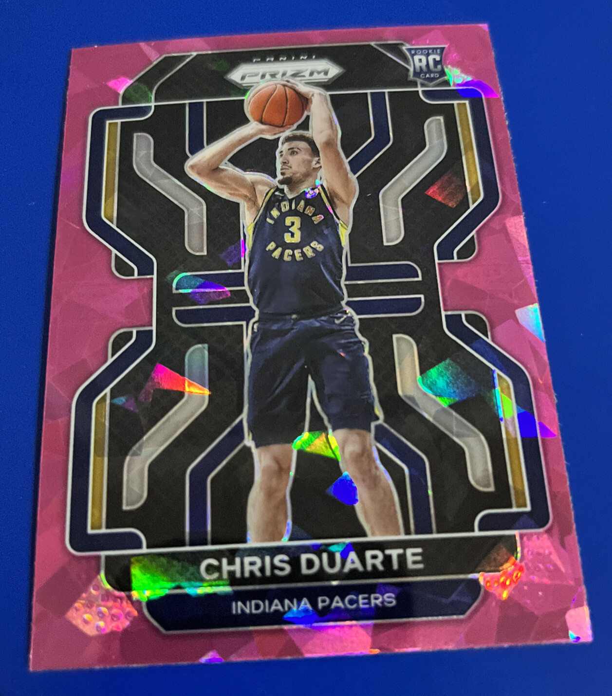 2021-22 Prizm - CHRIS DUARTE - Pink Cracked Ice Prizm - Pacers RC #315 🏀🏀
