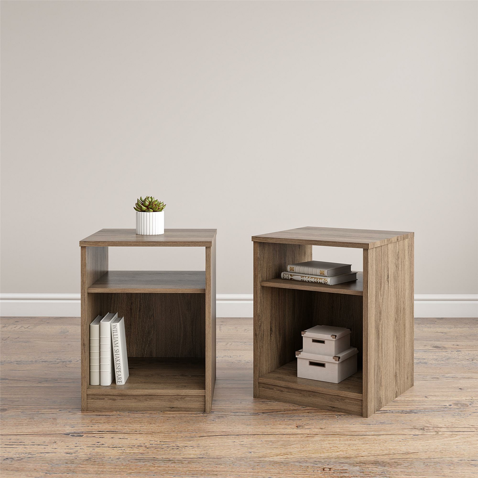 Mainstays Westlake Nightstand Rustic Oak For Sale Online Ebay