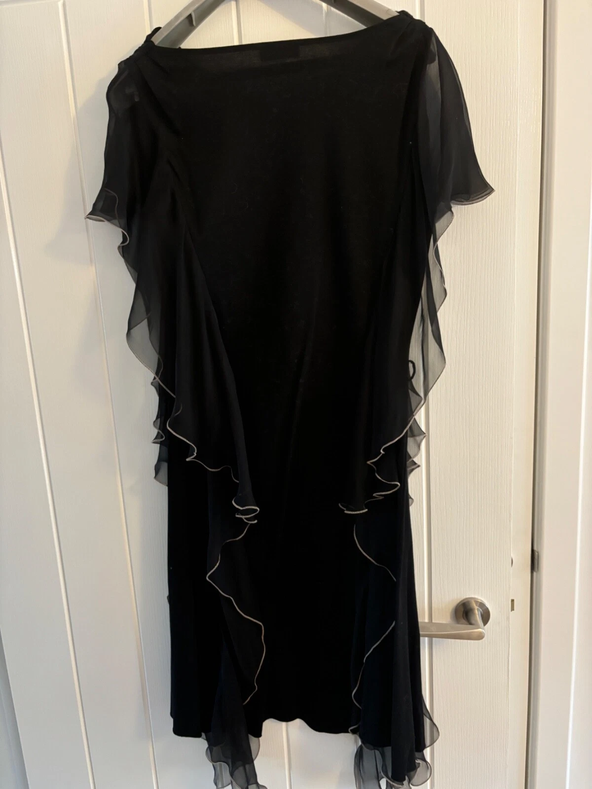 Abito senza maniche nero Moschino ""economico e chic"" nuovo senza etichette taglia 14