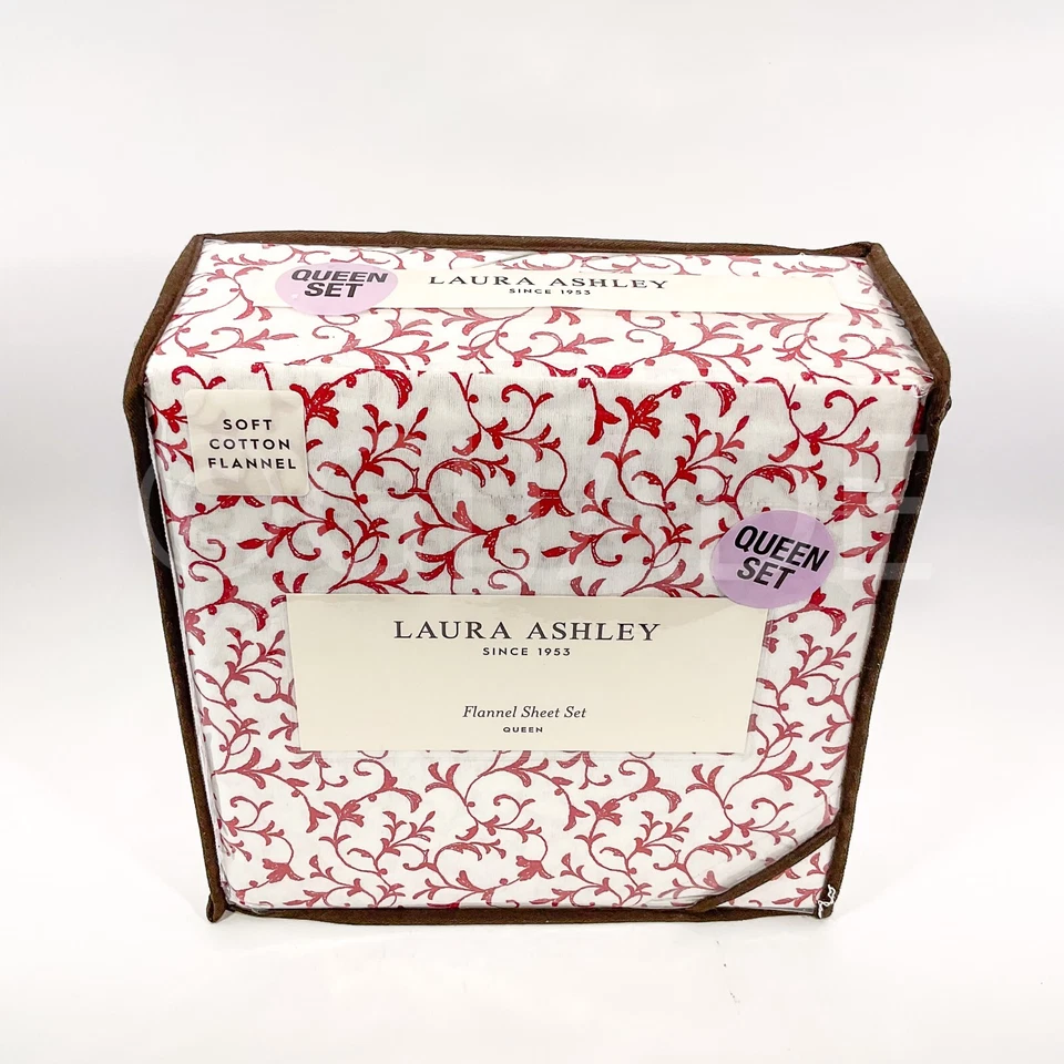 Комплект простыней LAURA ASHLEY Queen 4 шт 100% хлопок фланель новый - Изображение 2 из 4