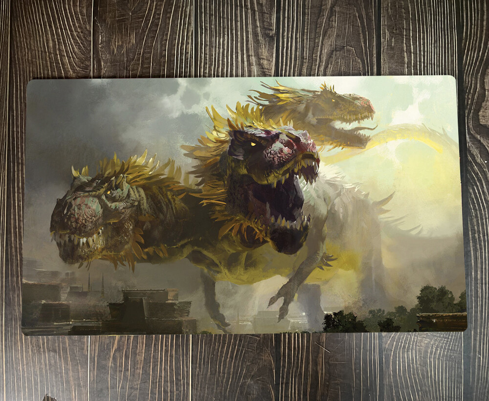 MTG Playmat – Zacama, Primal Calamity | Alfombrilla Grande 60x35cm Con Base Antideslizante Para Magic TCG | Incluye Bolsa Gratis