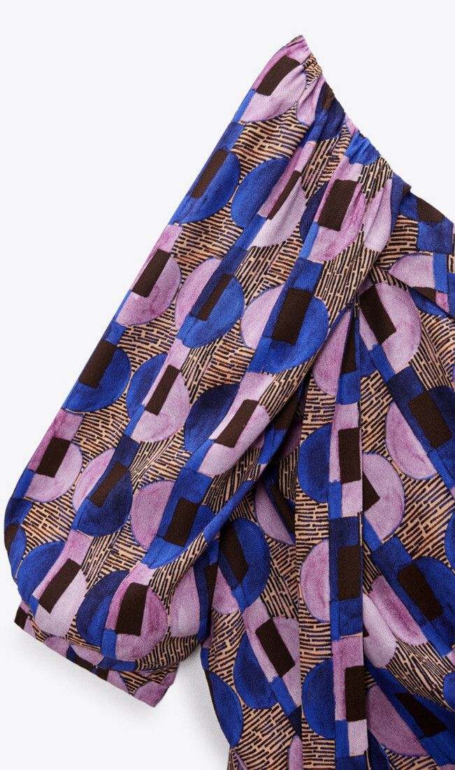 ZARA NWT $129 GEOMETRIC PRINTED LIMITED EDITION ASYMMETRIC