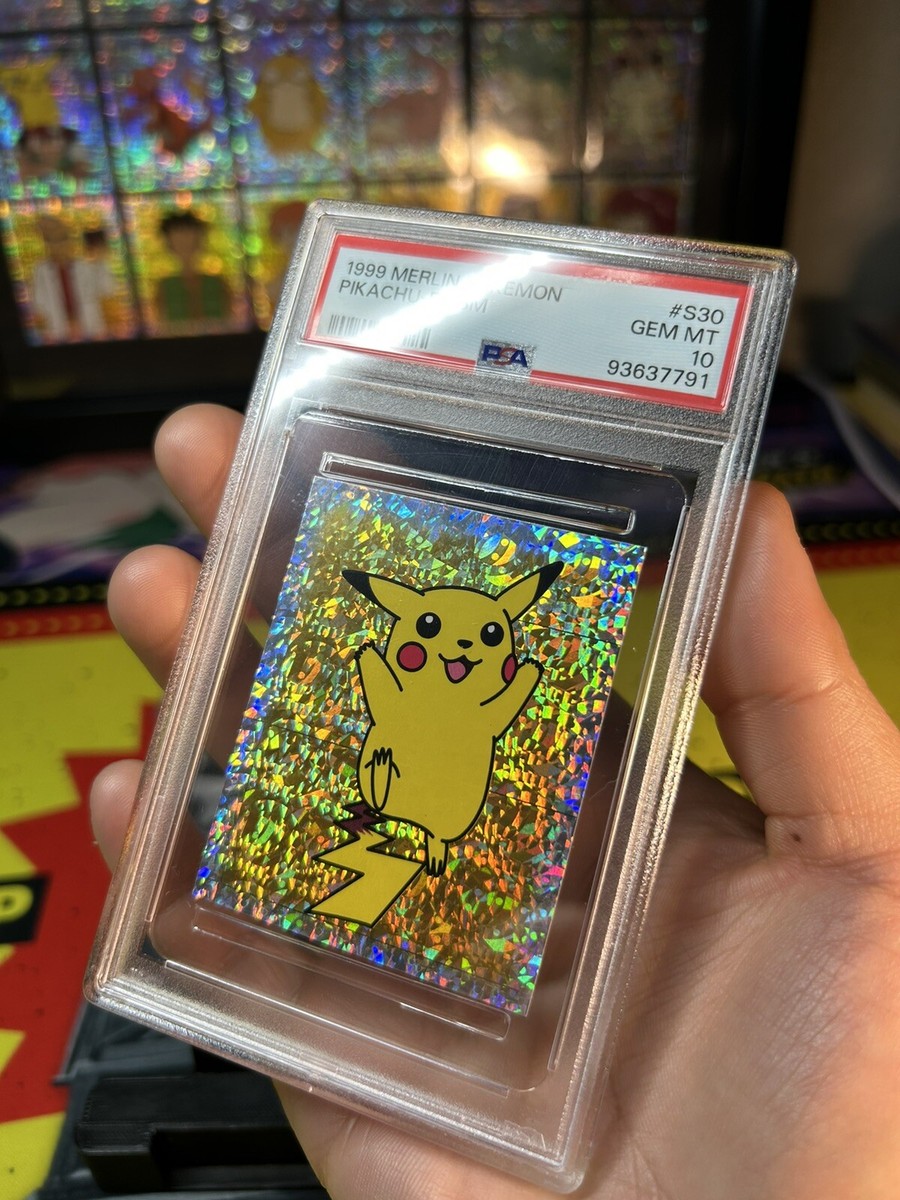 1999 Merlin Pokemon Pikachu Prism #S30 – PSA 10 (GEM MINT 1999 Merlin Pokemon Pikachu Prism #S30 – PSA 10 (GEM MINT