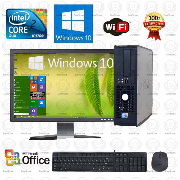 Fast Dell Desktop Computer PC Core 2 Duo 1TB 8GB 23