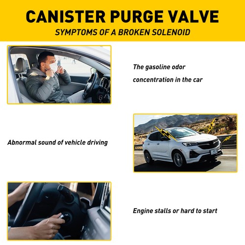 Black Vapor Canister Purge Valve Solenoid For 2015-2020 Chevrolet Trax 4Cyl 1.4L - Picture 6 of 11