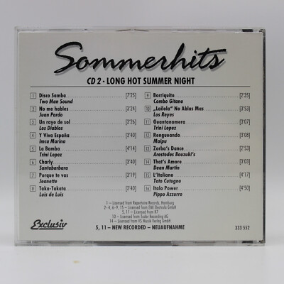 Musik CD | Sommerhits CD 2 Long Hot Summer Night | Disc poliert