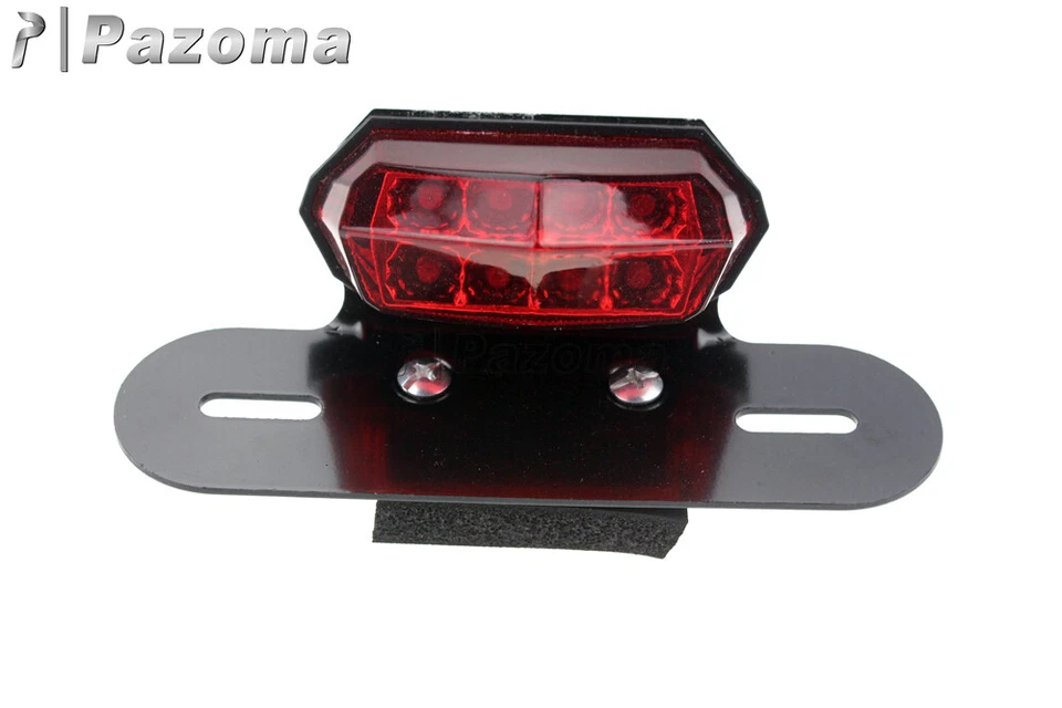 Luz trasera de matrícula de freno Lucas LED para motocicleta Cafe Racer Bobber Chopper Foto 4 de 4