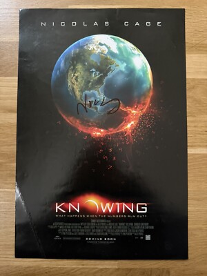 Nicolas Cage Signed Autograph 11x17 Inch Incl. COA Knowing 