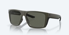 Costa Lido Sunglasses - Polarized - Matte Olive w/Gray 580 Glass Lens