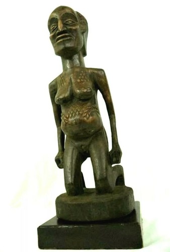 Chokwe Queen Umstandsfigur Angola afrikanischer Stammeskunststatue 21 Zoll groß - Bild 9 von 11