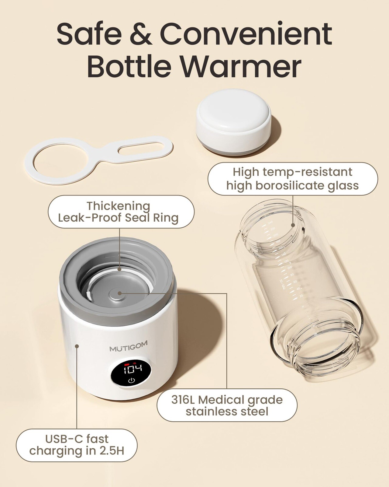 MUTIGOM Portable Baby Bottle Warmer