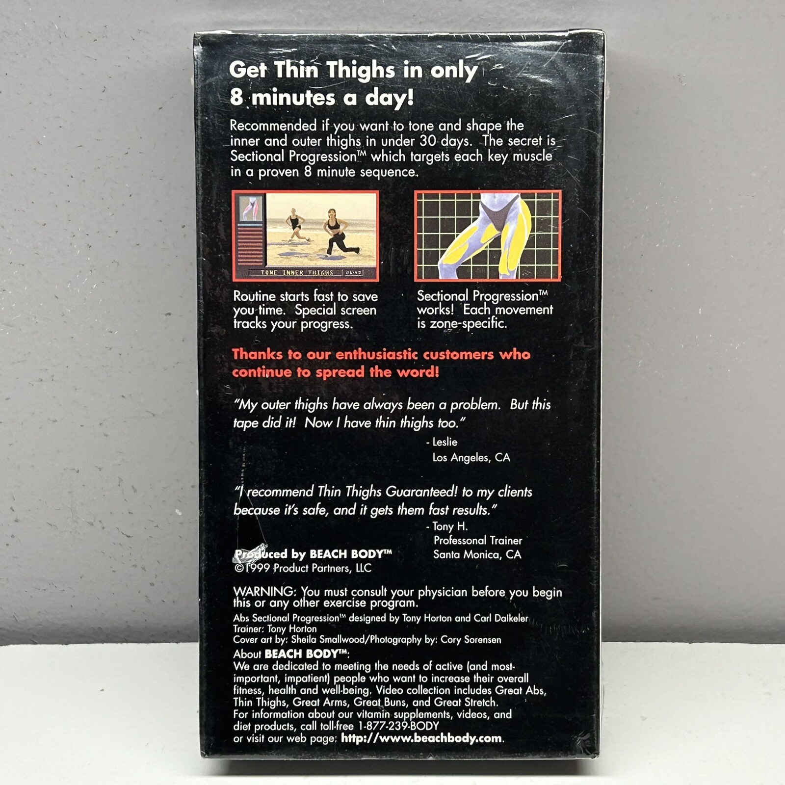 NEW! Thin Thighs Guaranteed VHS Tape Fitness Exercise 8 Min Leg Toner