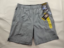 NEW Men's Speedo Techvolley Stretch Lined UPF50 Swim Trunks Gray Small