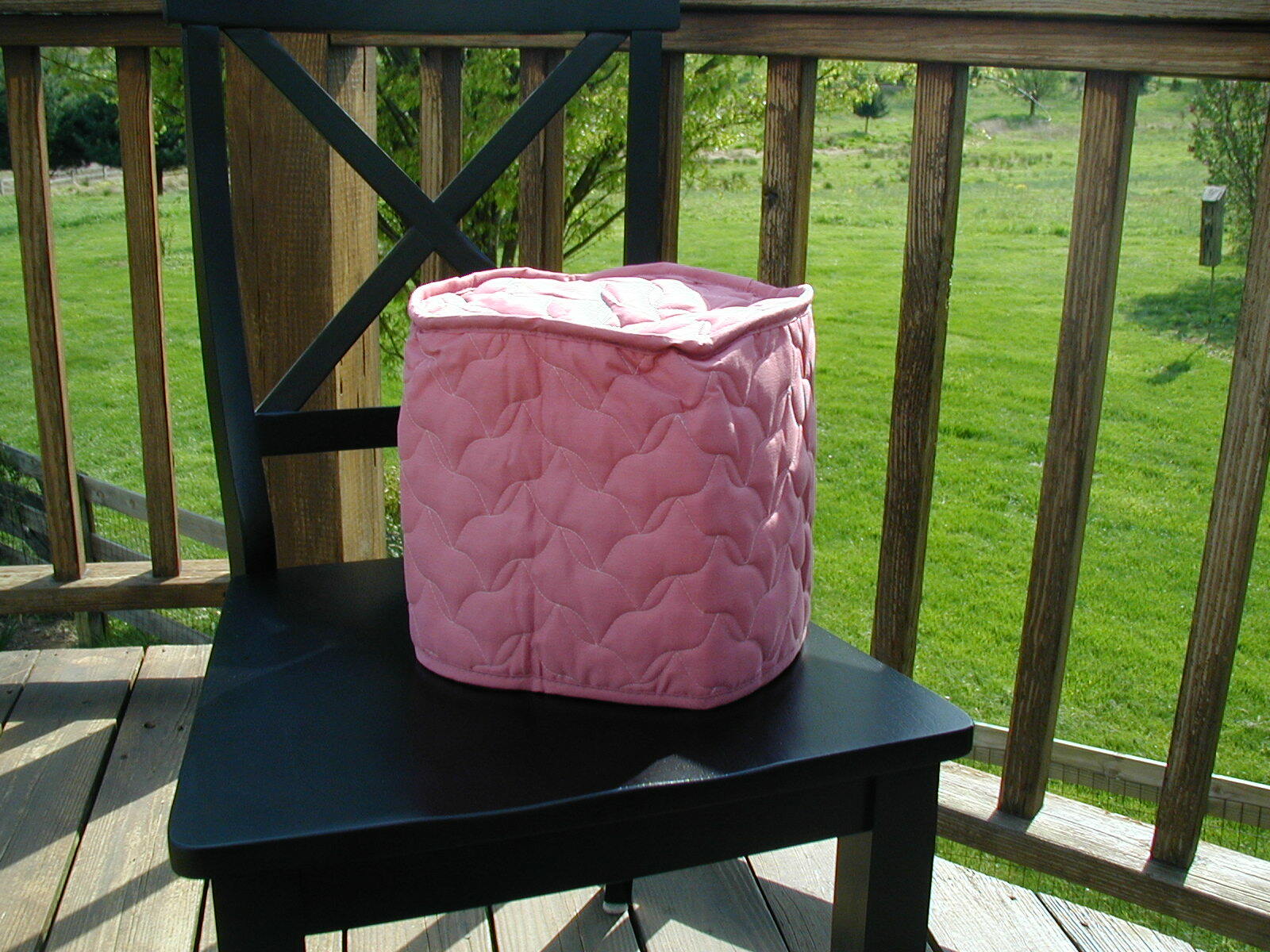ROSE 4 Qt. Crockpot Quilted Fabric Appliance Cover Round  FEW LEFT