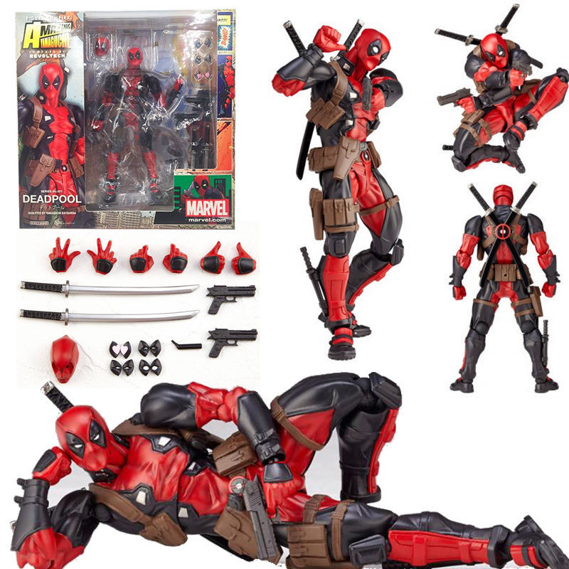 MARVEL NO.001 DEADPOOL KAIYODO YAMAGUCHI ACTION FIGURES COMPLEX REVOLTECH TOY