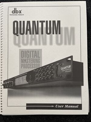 DBX QUANTUM DIGITAL MASTERING PROCESSOR USER MANUAL Anleitung - Very Rare
