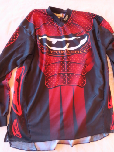 Maglietta classica JT USA Racing Paintball da uomo taglia XL manica lunga rossa e nera - Foto 1 di 6